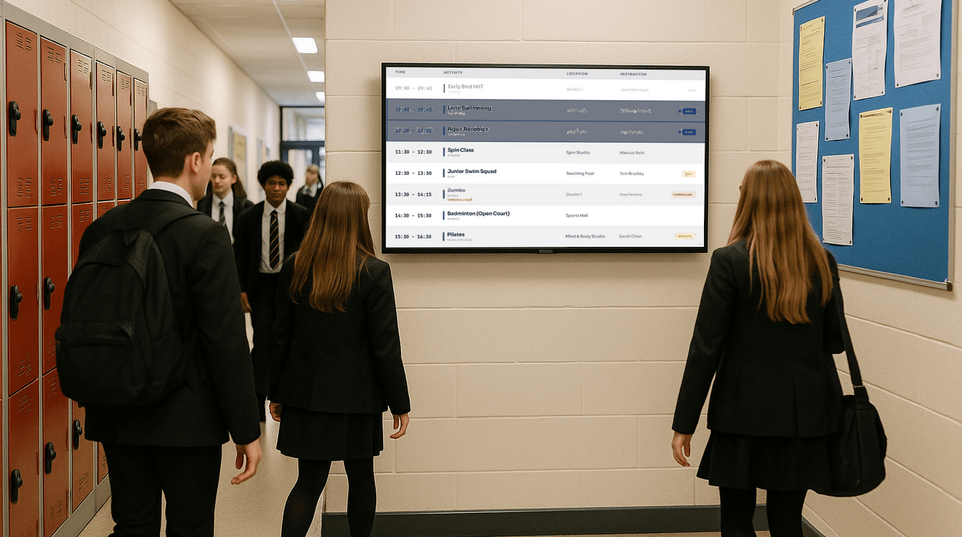 Emergency Screens on a NowBoard screen
