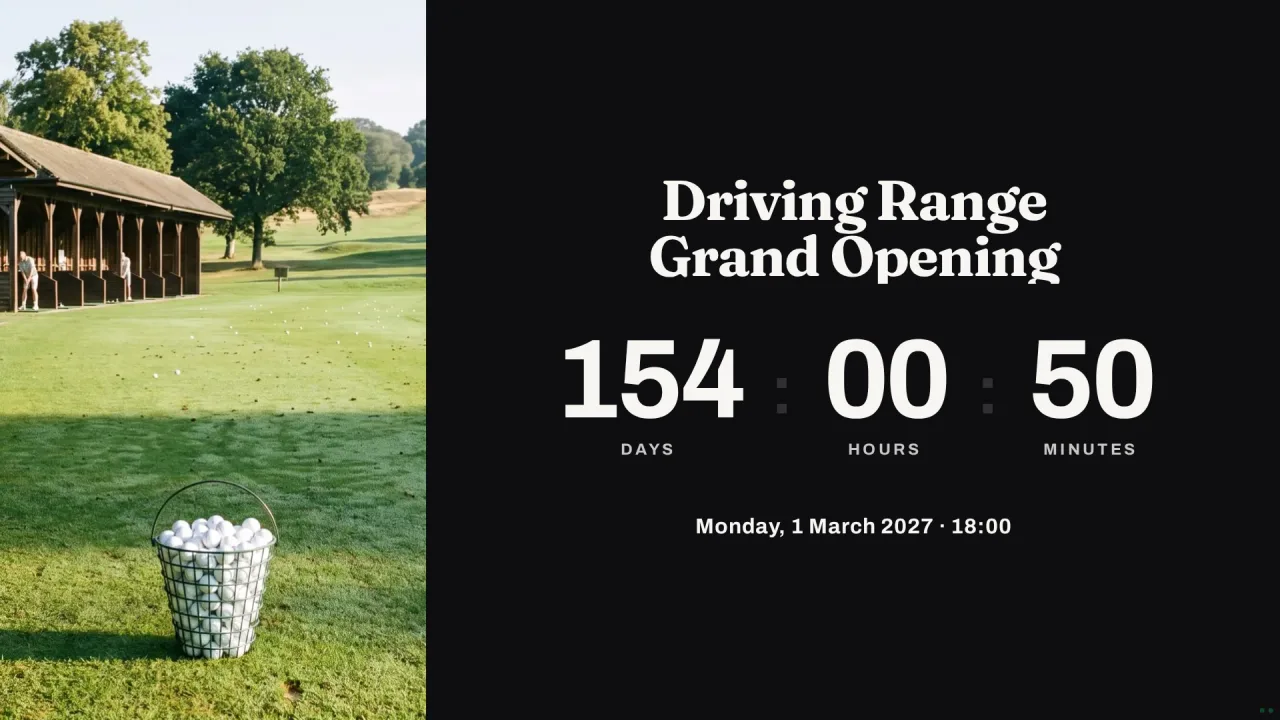 Golf club Board counting down to a grand opening